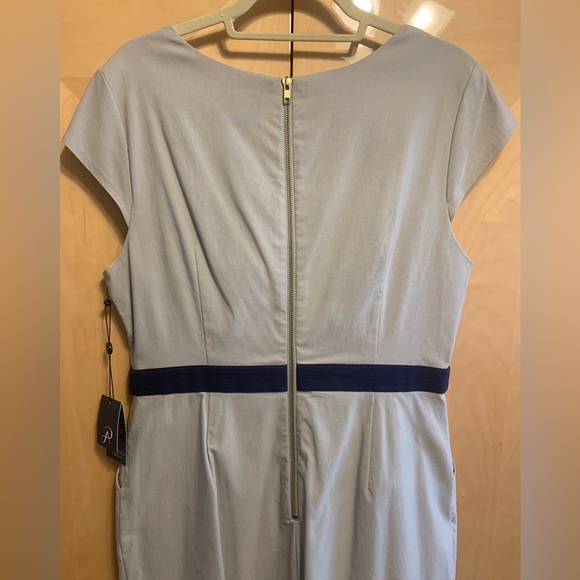 Adrian Pappell Women's Work Office Business V-Neck Midi Dress Size 16 - Picture 4 of 4